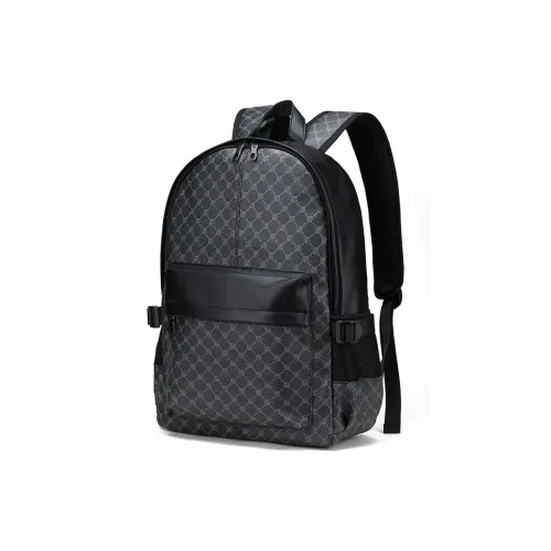 RUIGOR PU (полиуретан) Рюкзак Стандартный Унисекс Черный