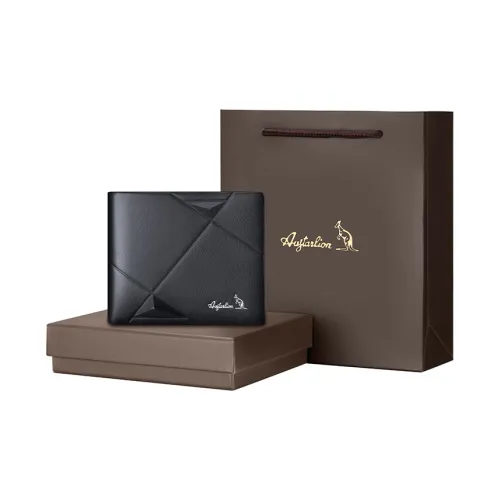 AUGTARLION Коровья кожа Держатель для карт Кошелек Мужской Черный