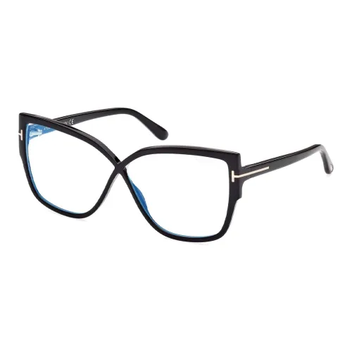 TOM FORD Ацетат Нерегулярная форма Оправа для очков Женская Черная