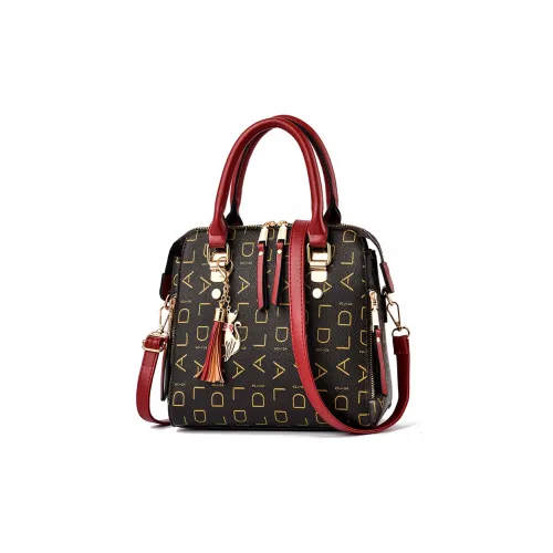 Dusen Kangaroo ПУ (полиуретан) Сумка через плечо Сумка на плечо Сумка среднего размера Женская Бургунди Черный Земляной Желтый