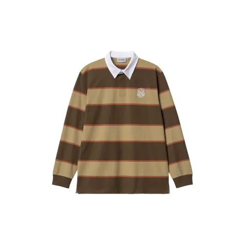 Carhartt WIP SS24 L S Wilt Регби Рубашка Регби Джерси Мужской Хаки