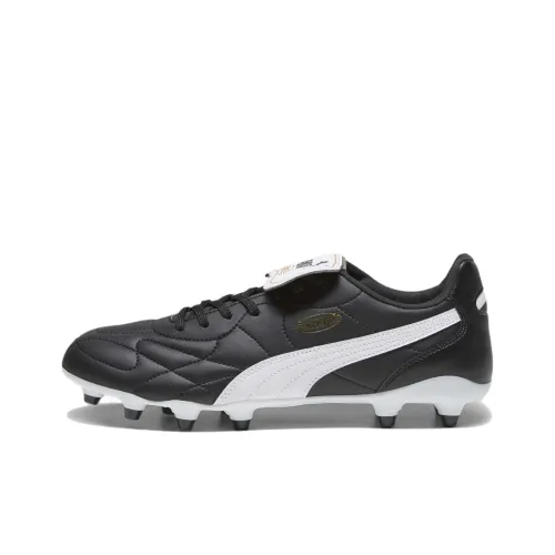 PUMA KING TOP AG Искусственная трава FG Твердый грунт Устойчивый к истиранию Футбольные бутсы Унисекс Черный белый