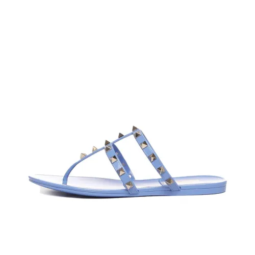 Valentino Rockstud Шлепанцы Женские Синие