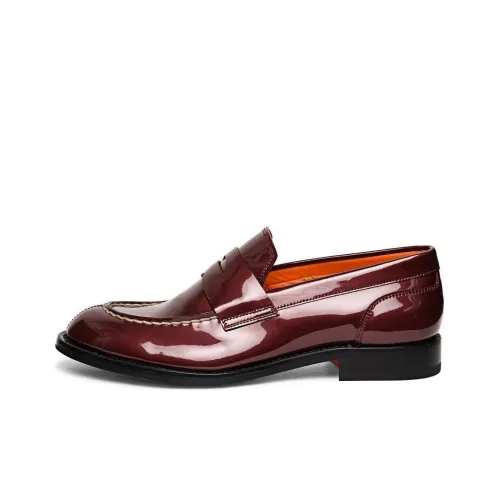 Santoni Alfie Лоферы Бургундский Женские