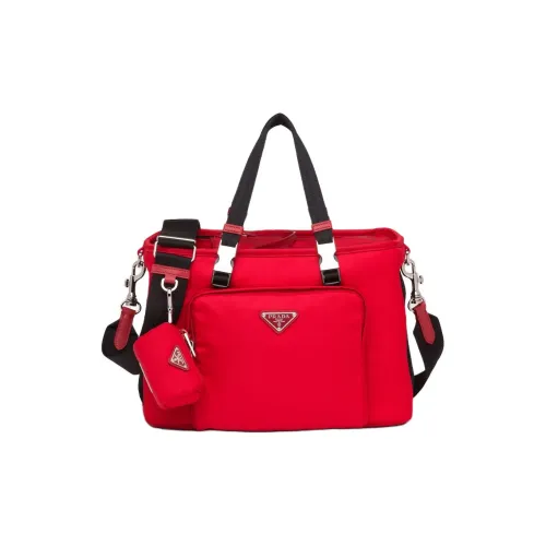PRADA Ткань с кожаными вставками ПЭТ-провайдер сумка через плечо сумка мужская красная