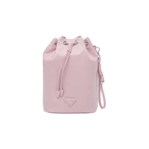 PRADA Ткань Ведрообразная Сумка-Клатч Женская Снежно-Розовая