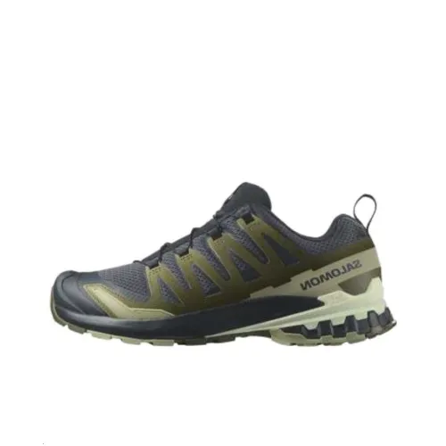 SALOMON XA Pro 3D V9 Slip-resistant Low Top Streetwear Men's Black Green SALOMON XA Pro 3D V9 Slip-resistant Низкий Топ Уличная Обувь Мужская Черный Зеленый