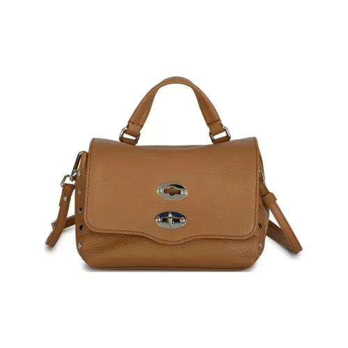 Zanellato Телячья кожа Портативная Сумка через плечо Сумка на плечо Женская Коричневая