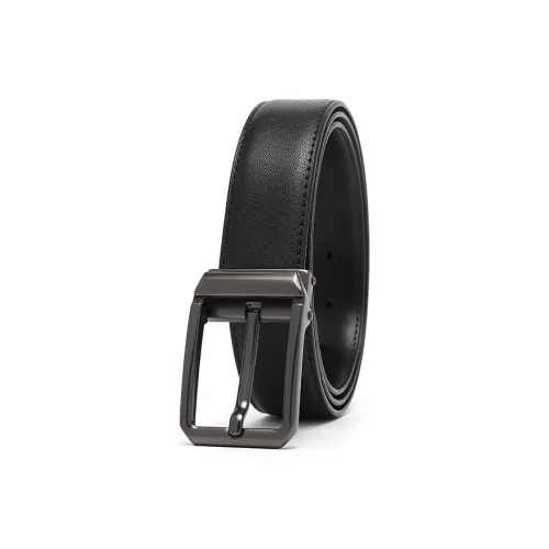 Hurley Ремни из коровьей кожи Мужской Черный 3,5 см