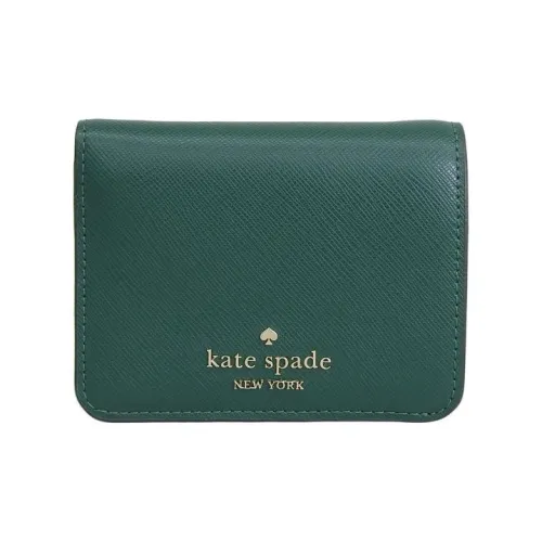 Kate Spade Кожа Кошелек Маленький Женский Зеленый