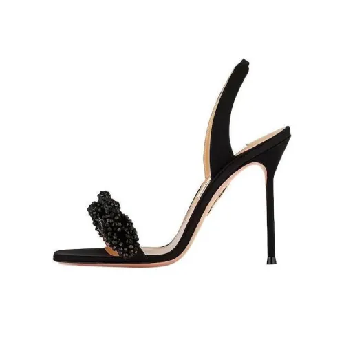 AQUAZZURA One Ремешок Сандалии 10,5 см Женские Черные