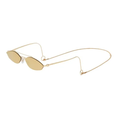 FENDI Металл Ацетат OVAL SUNGLASSES Женские Золотой