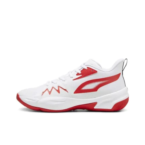 PUMA Genetics Баскетбольные кроссовки Low Топ Белый Красный Унисекс