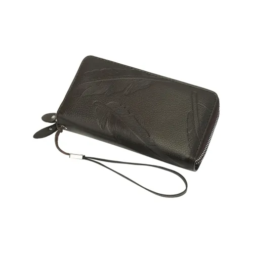 FAMAN ПУ (полиуретан) Кошелек Карман для документов Клатч Мобильный телефон Слот для карты Сумка Женская Черный Кофейный