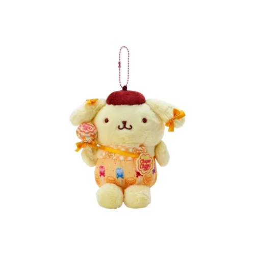 Sanrio Pompompurin TREASURE Коллаборация с Pearl Круглый 2 Куклы Плюшевый Брелок 14,5 см Высота