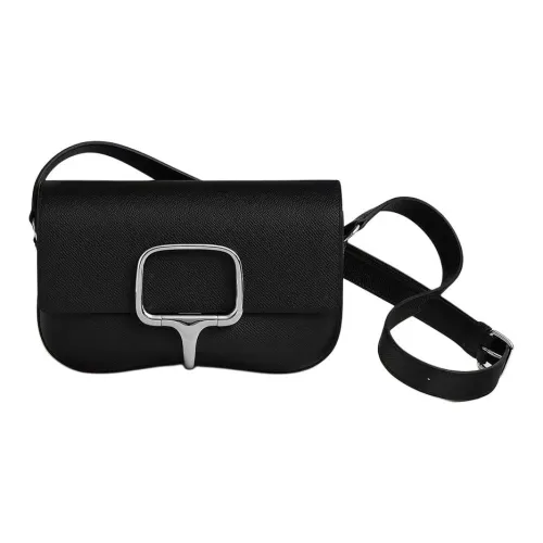 HERMES Della Cavalleria Epsom Телячья кожа Сумка через плечо Сумка на плечо Женская 89 Черный