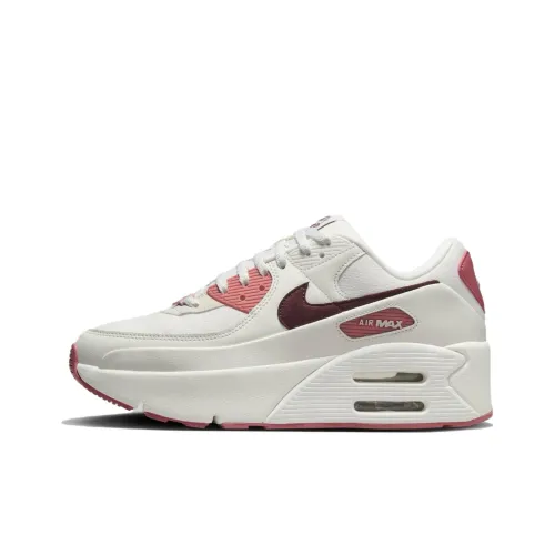 Nike Air Max 90 Low Топ Кэжуал Женские Белый Розовый