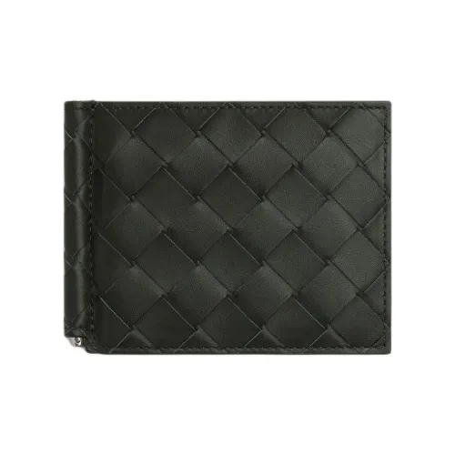 Bottega Veneta Телячья кожа Кошелек Мужской Темно-зеленый Травертин