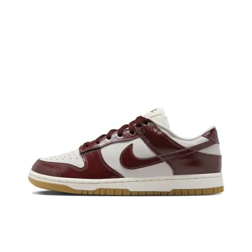 Nike Dunk Скейтборд Кроссовки Низкие Красный Коричневый Белый Женские