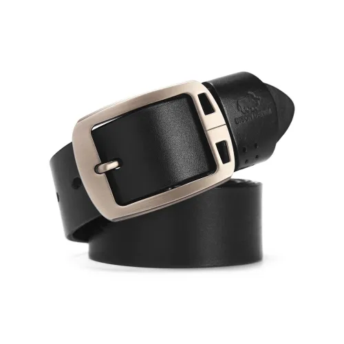 BISON DENIM Ремни из натуральной коровьей кожи мужские черный кофейный ширина 3,8 см