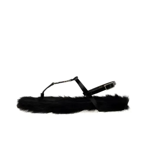 SAINT LAURENT One Ремень Сандалии Женские Черные