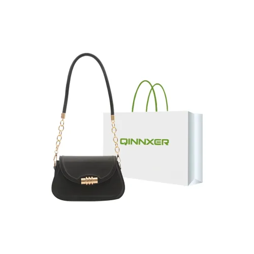 QINNXER ПУ (полиуретан) Седло Сумка Сумка на плечо Маленькая квадратная сумка Обычный Женские Черный Белый Кофе Хаки