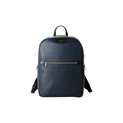 Серапиан Покрытый холст Телячья кожа Рюкзак Мужской Океан Синий и Черный