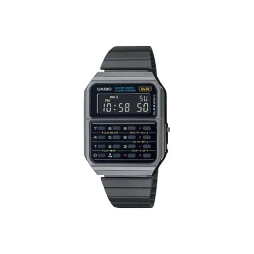CASIO Кварцевый механизм ремешок из нержавеющей стали мужские часы черный циферблат