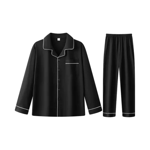 HUAIERWEI Пижамный комплект мужской черный