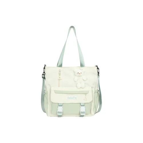 Techson Нейлон Ручная Сумка для Книг Сумка через плечо Средняя Унисекс Белый Бежевый Розовый Фиолетовый Черный