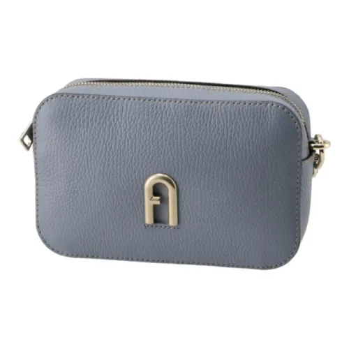 Furla Primula Рельефная Телячья Кожа Сумка через плечо Сумка на плечо Мини Женская Синяя