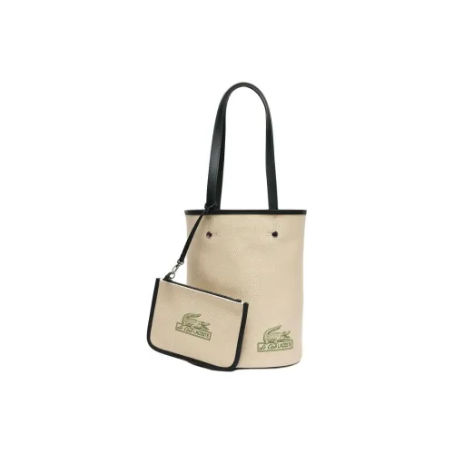 LACOSTE Хлопковая ведрообразная сумка плечевая сумка женская бежевая