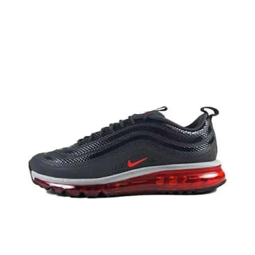 Nike Air Max 97 Амортизация Износостойкие Низкие Кроссовки для Бега Унисекс Черные Красные