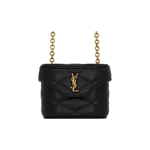 SAINT LAURENT Июнь Овчина Коробка Формированная Сумка Сумка через плечо Сумка на плечо Женская Черная