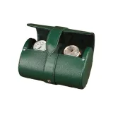 2 слота для часов [Зеленая кожа коровы с лицевой стороной + Зеленая микрофибра]