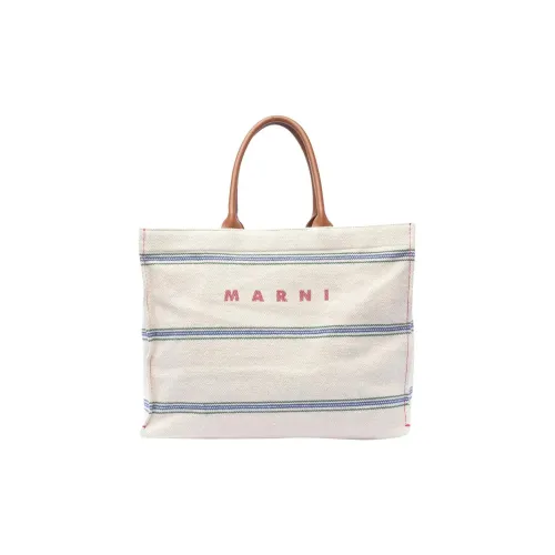 MARNI Cotton Тоут Сумка Сумка для покупок Сумка на плечо Сумка Мужская Бежевая