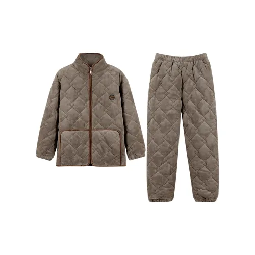 WOLFSFUL Пижамный комплект Мужской Осенний Лист Желтый