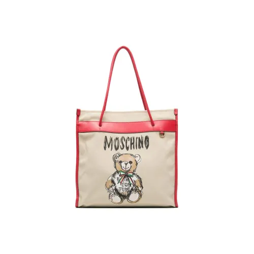 MOSCHINO Teddy Телячья кожа Сумка-тоут Сумка для покупок Женская Бежевая