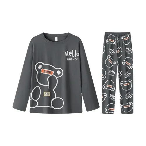 HUAIERWEI Пижамный комплект мужской серый