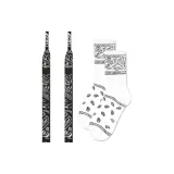 Черный светоотражающий пейсли + белый пейсли носки, 1 упаковка