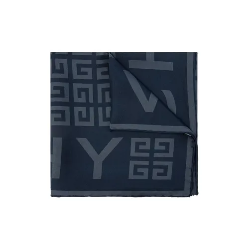 GIVENCHY Шелковые шарфы Женские Морской Синий