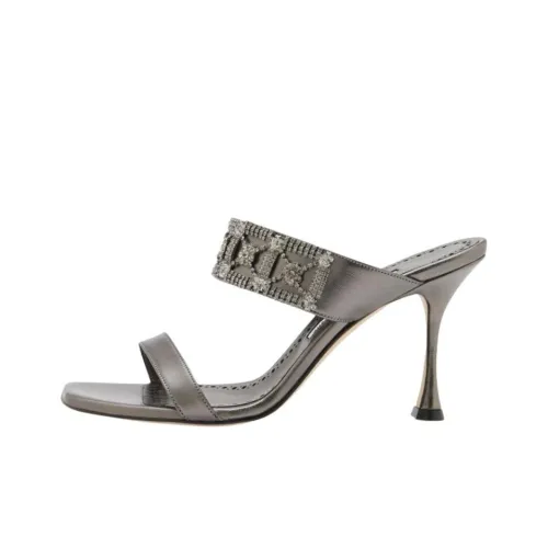 MANOLO BLAHNIK Слипоны Темно-серый Женский