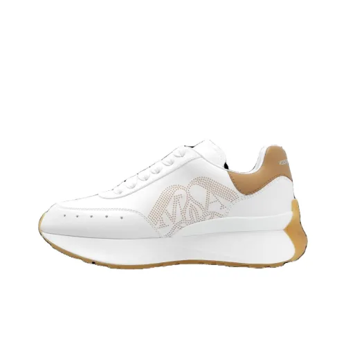 Alexander McQueen Sprint Runner Повседневный Низкий Топ Белый Желтый Женский