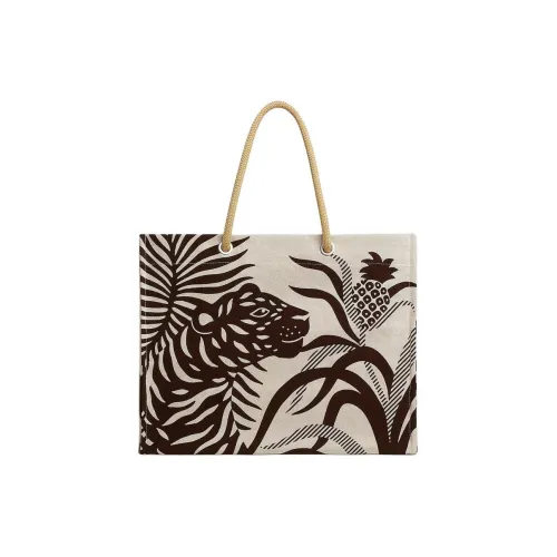 HERMES Холст Тоут Сумка Сумка для покупок Сумка через плечо Сумка Женская 02 BLANC Бледный Светло-белый