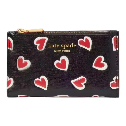 Kate Spade Тисненый Saffiano кожа кошелек маленький женский черный многоцветный