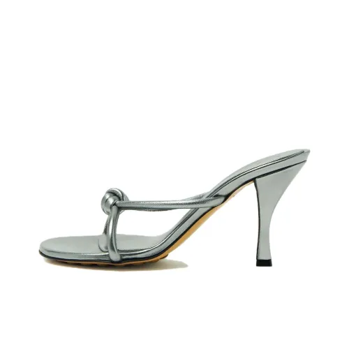 Bottega Veneta Blink Слипоны 7 см Женские Серебряные