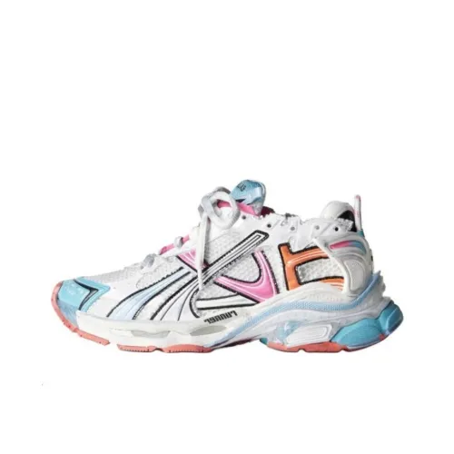 Balenciaga Runner Толстая подошва Низкий топ Синий с Белым шрифтом Женские