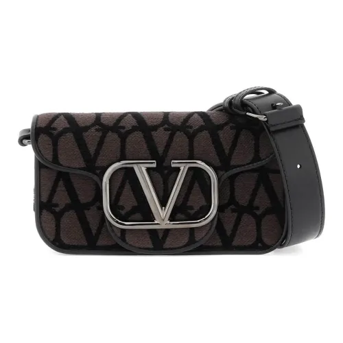 Valentino Locò Гладкая кожа Сумка через плечо Маленькая мужская коричневая и черная