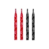 Рекомендуемый размер 1 Черный Пейсли + Рекомендуемый размер 1 Красный Пейсли Шнурки Набор*1