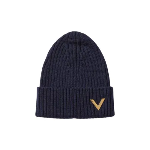 Valentino Новая шерсть Металл Шапки-бини Мужской Морской синий